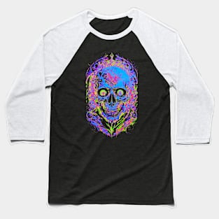 Demon Skull | Ritual Skull | Hell Skull | Hardcore Skull | Iridescent Skull Baseball T-Shirt